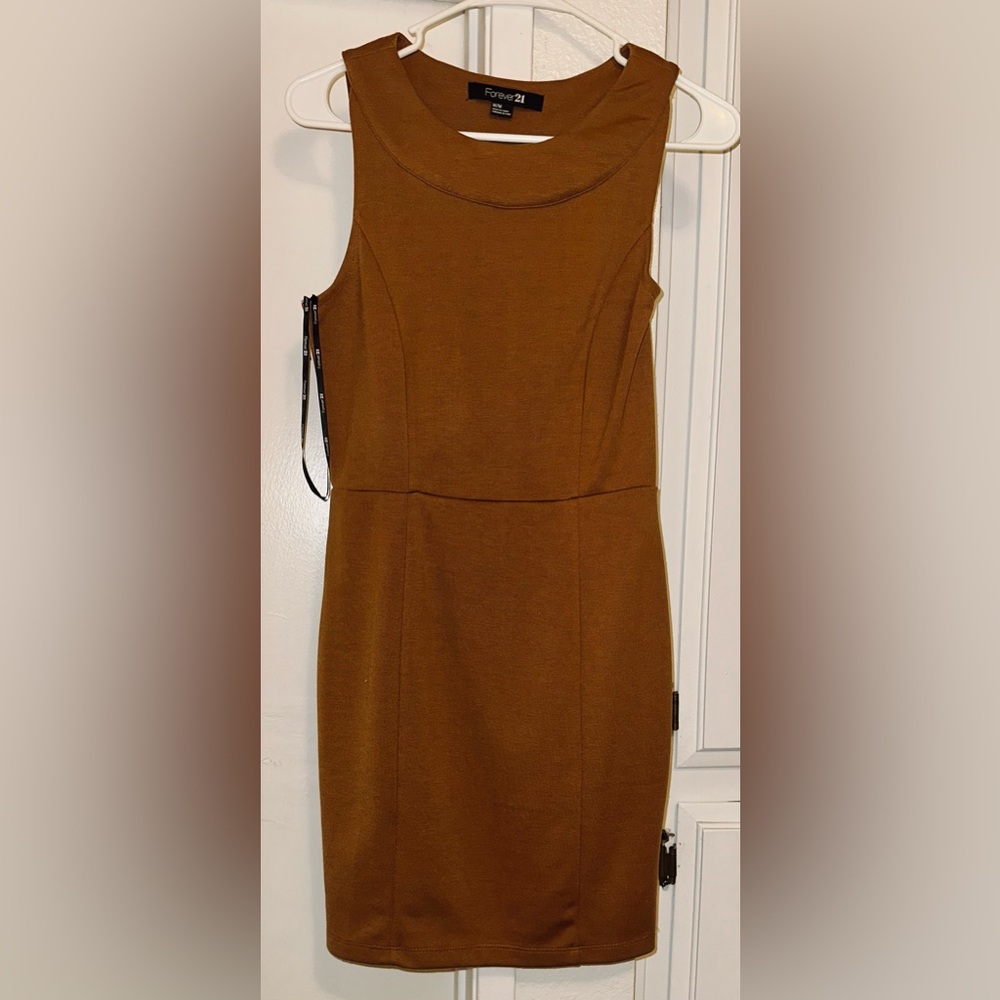 Forever 21, Camel Brown Open Back Dress